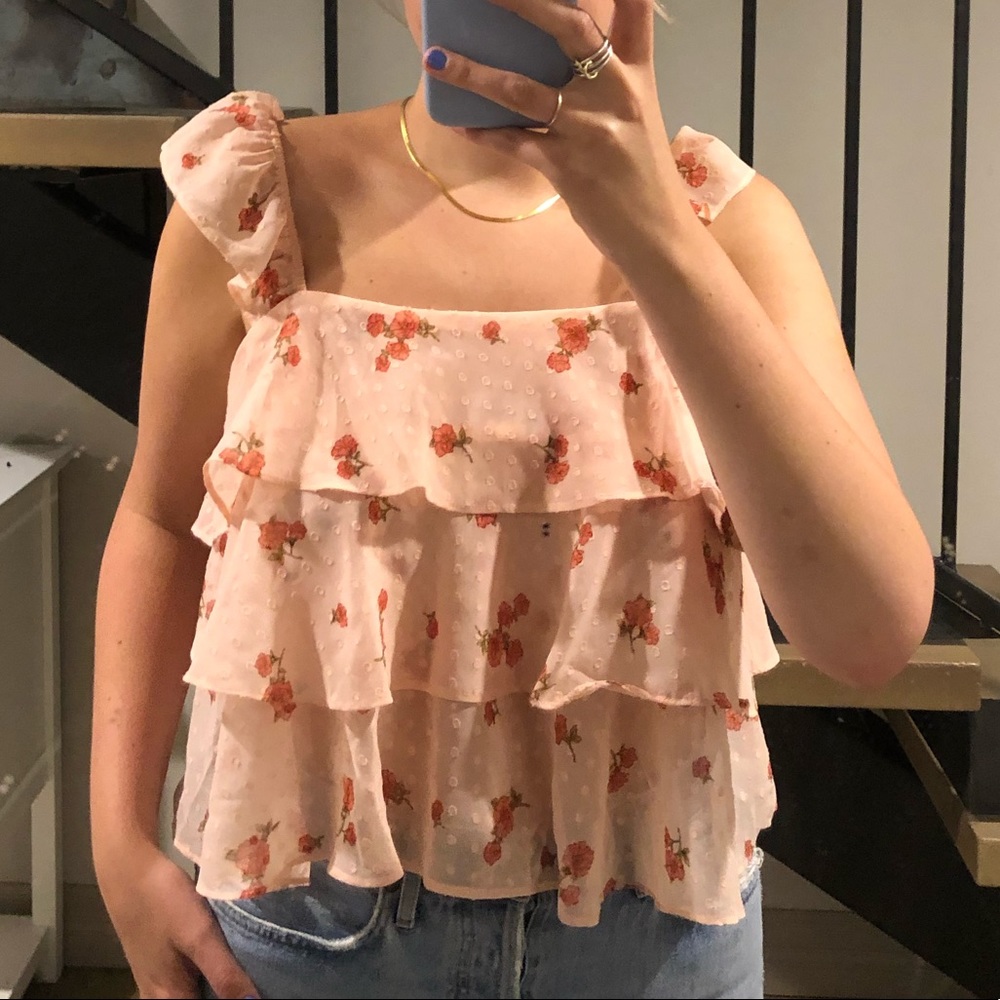 Pink Flower Blouse